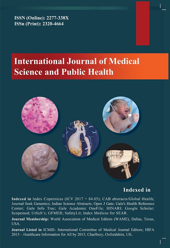 International Journal of Medical Science and Public Health, 2020