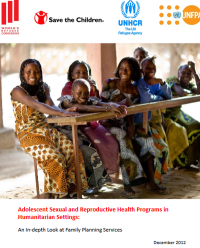 Image of E-Book : Adolescent Sexual and Reproductive Health Programs in Humanitarian Settings : An In-depth Look at Family Planning Services